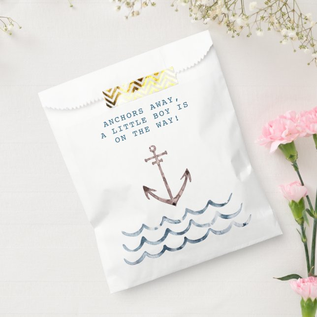Nautical Baby Boy Birth Announcement Favor Bag (Sealed)