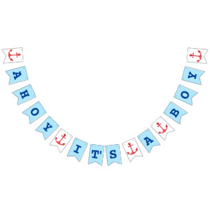 Nautical Baby Boy Bunting Flags
