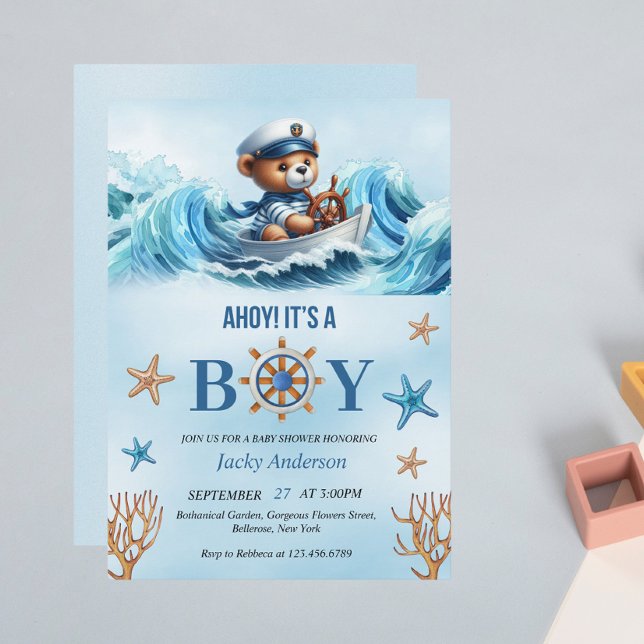 Nautical Baby Boy Shower Invitation (Creator Uploaded)