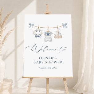 Nautical Baby Clothes Baby Shower Welcome Foam Board
