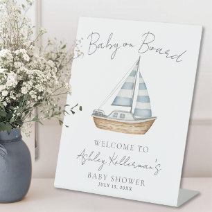 Nautical Baby On Board Shower Welcome Sign