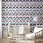 Nautical Baby Sailboats Anchors Birds Wallpaper Wallpaper