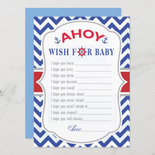 Nautical  Baby Shower Advice Card
