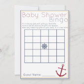 Nautical Baby Shower Bingo Game (Front)