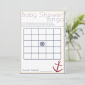 Nautical Baby Shower Bingo Game (Standing Front)