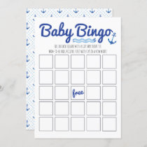 Nautical Baby Shower Bingo Invitation