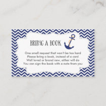 Nautical Baby Shower Book Request Card