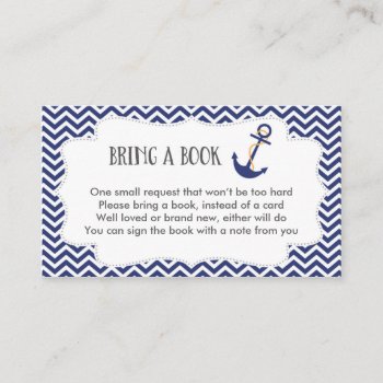 Nautical Baby Shower Book Request Card by melanileestyle at Zazzle