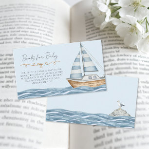 Nautical Baby Shower Books For Baby Enclosure Card