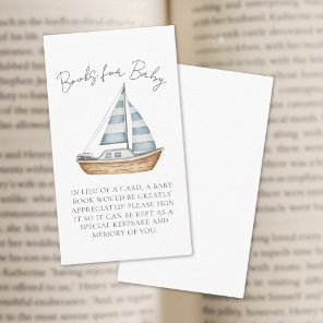 Nautical Baby Shower Books For Baby Enclosure Card