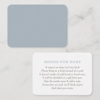 Nautical Baby Shower Books for Baby Request Enclosure Card