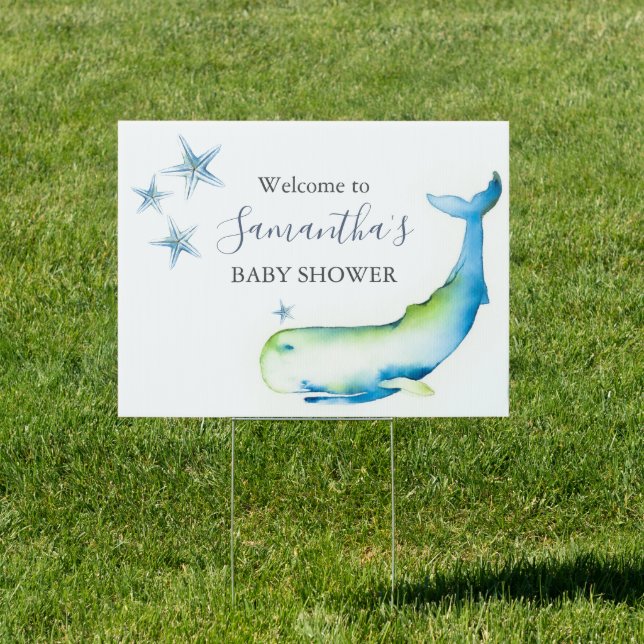 Nautical Baby Shower Boy Themes Yard Sign (Insitu)