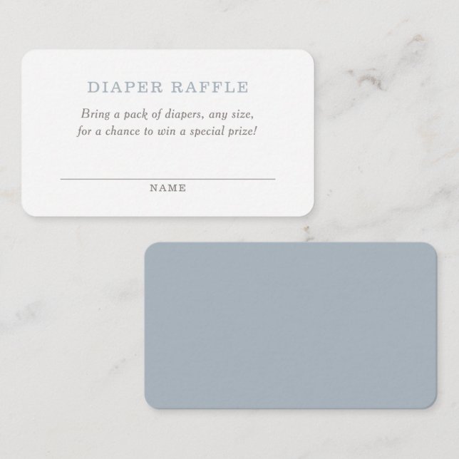 Nautical Baby Shower Diaper Raffle Ticket Enclosure Card (Front/Back)