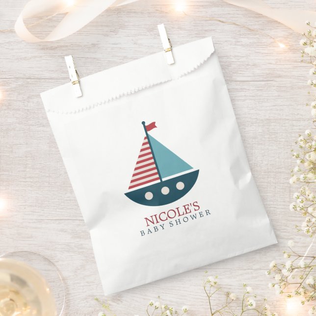 Nautical Baby Shower Favor Bag (Clipped)
