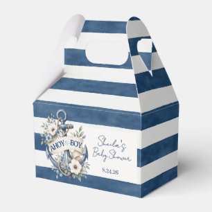 Nautical Baby Shower Gable Favor Boxes