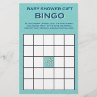 Nautical Baby Shower Gift Bingo Game smaller size Stationery