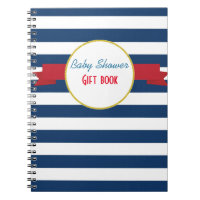 Nautical Baby Shower gift book. Notebook