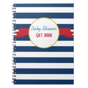 Nautical Baby Shower gift book. Notebook