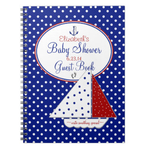 Nautical Baby Shower Guest Book- Notebook