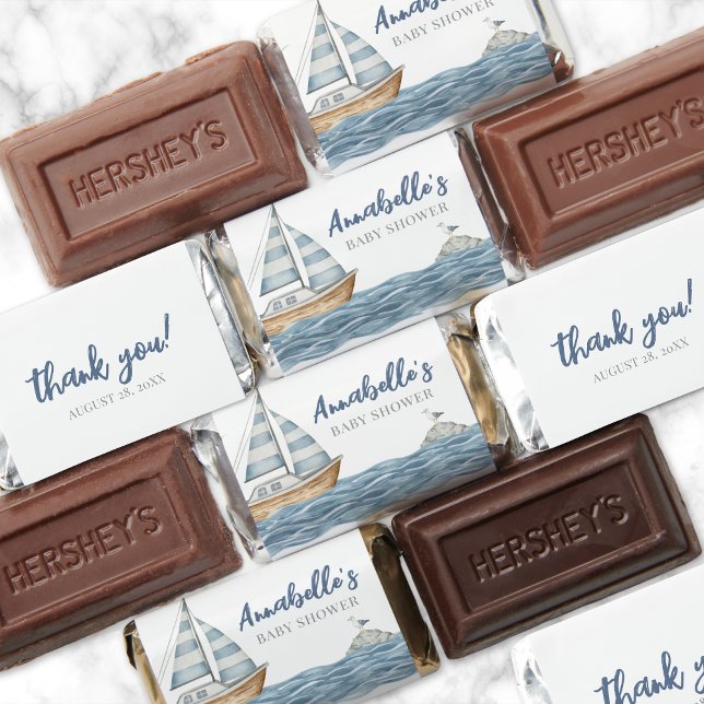 Nautical Baby Shower  Hershey's Miniatures (Nautical Baby Shower Hershey's Miniatures)
