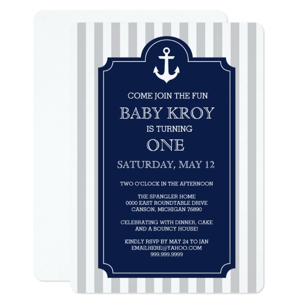 Nautical Baby Shower Invitation