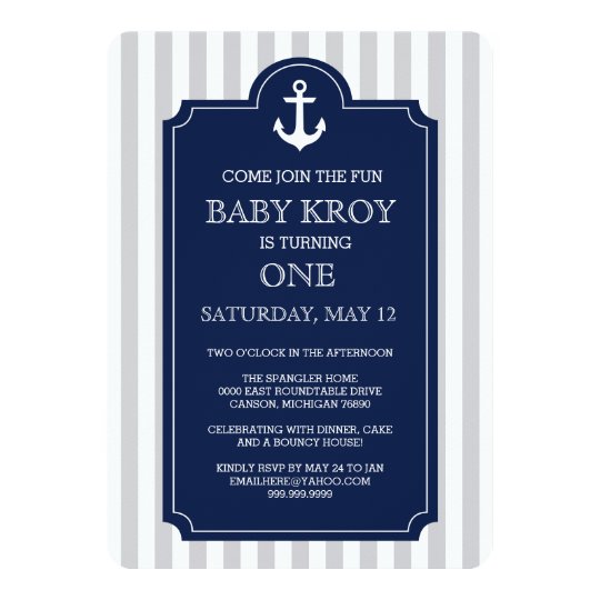Nautical Baby Shower Invitation