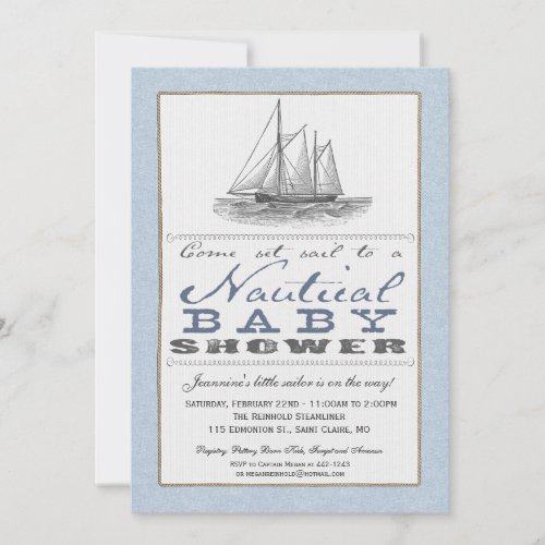 Nautical Baby Shower Invitation