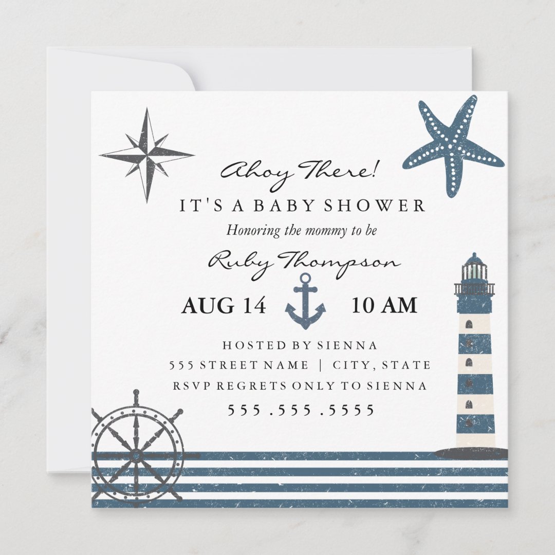 Nautical Baby Shower Invitation | Zazzle