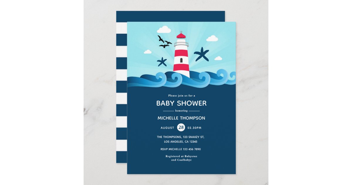 Nautical Baby Shower Invitation Zazzle