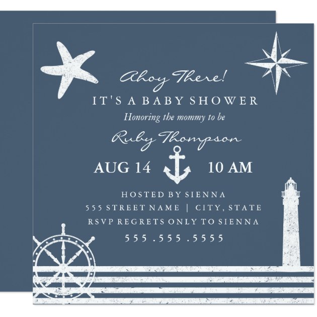 Nautical Baby Shower Invitation