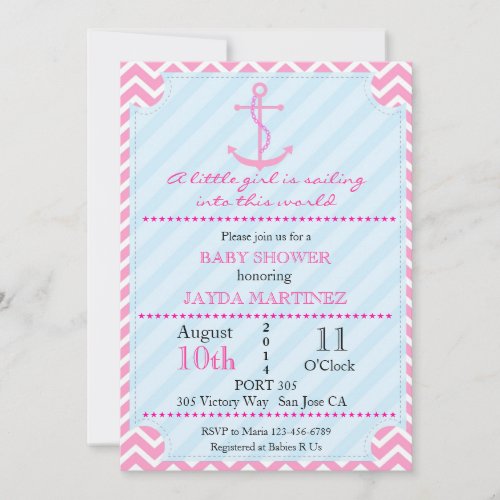 Nautical Baby Shower Invitation