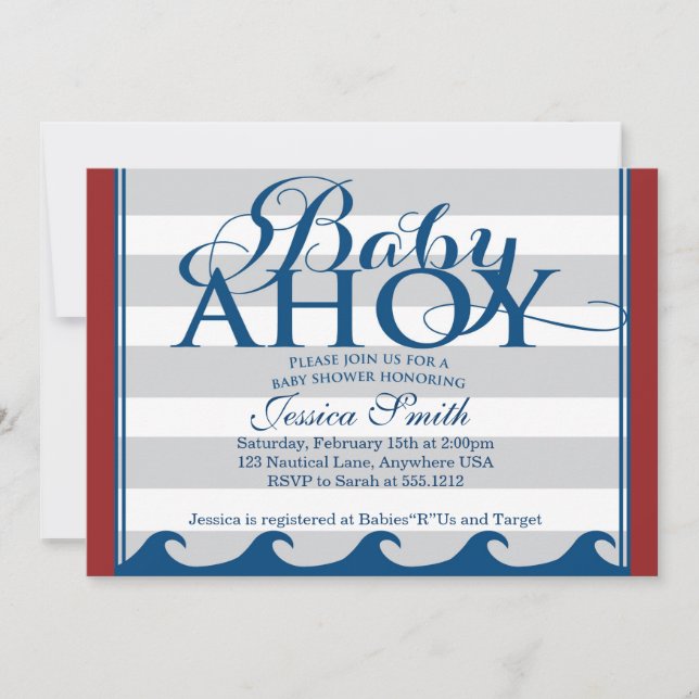 Nautical Baby Shower Invitation (Front)