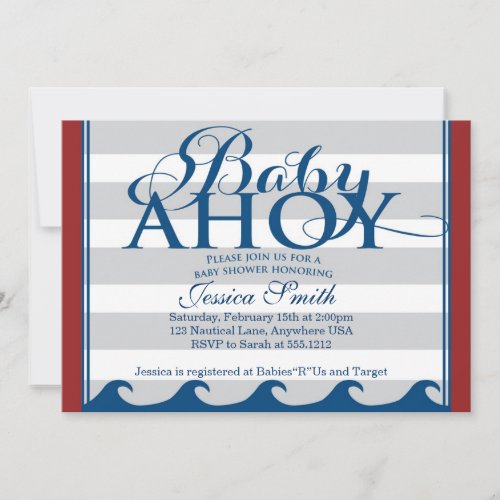 Nautical Baby Shower Invitation