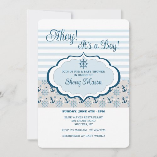 Nautical Baby Shower Invitation