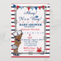Nautical Baby Shower Invitation, Baby Shower