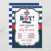 Nautical Baby Shower Invitation Boy (Front/Back)