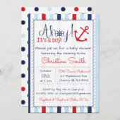 Nautical Baby Shower Invitation for a Boy (Front/Back)