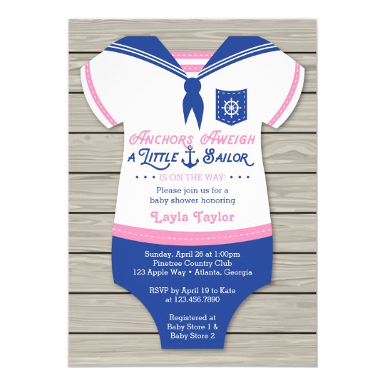 Gender Neutral Nautical Baby Shower Invitations 8