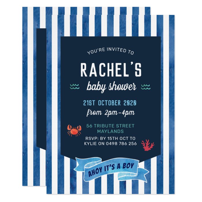 zazzle nautical baby shower invitations
