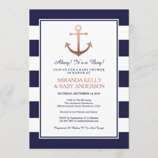 Nautical baby shower invitation, nautical invite