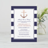 Nautical baby shower invitation, nautical invite (Standing Front)