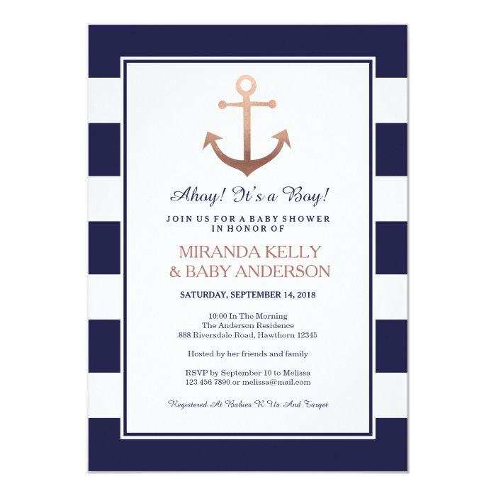 Nautical baby shower invitation, nautical invite Zazzle
