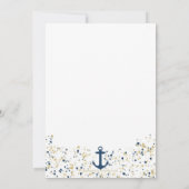 Nautical Baby Shower Invitation- Navy and Gold Invitation (Back)