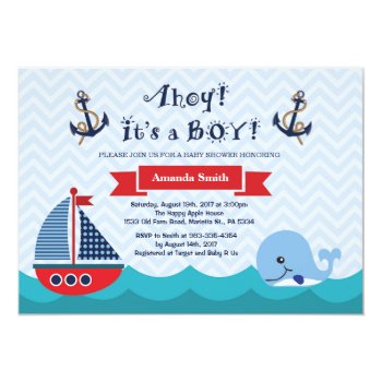 zazzle nautical baby shower invitations