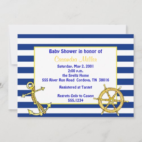 Nautical Baby Shower Invitations