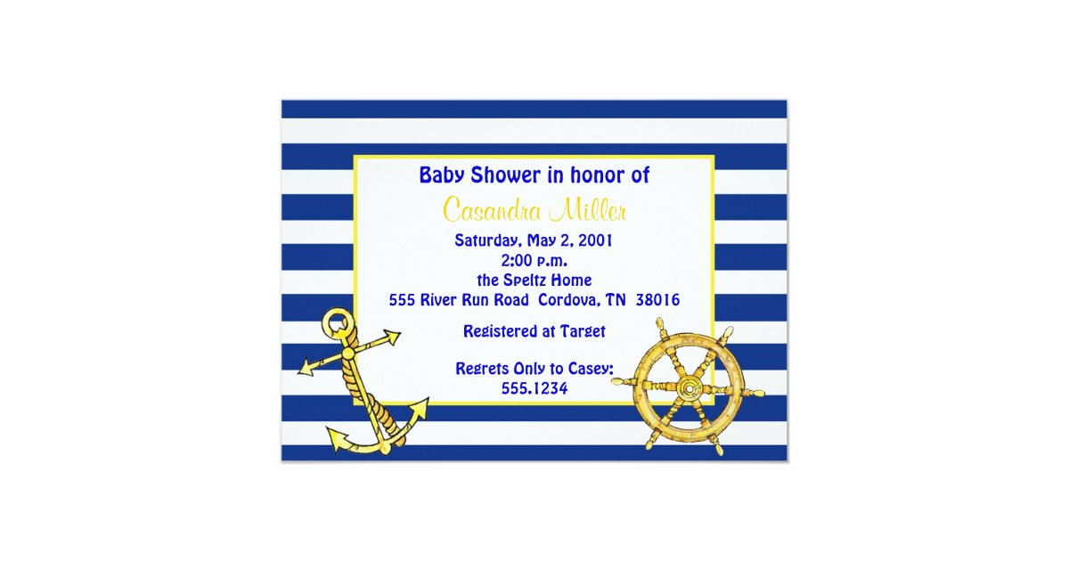 Nautical Baby Shower Invitations