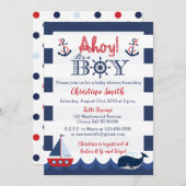 Nautical Baby Shower Invitations Boy (Front/Back)