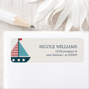 Nautical Baby Shower Label