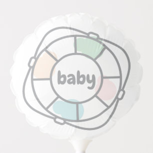 Nautical Baby Shower Life Preserver Balloon