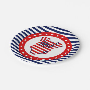 Nautical Baby Shower Paper Plate